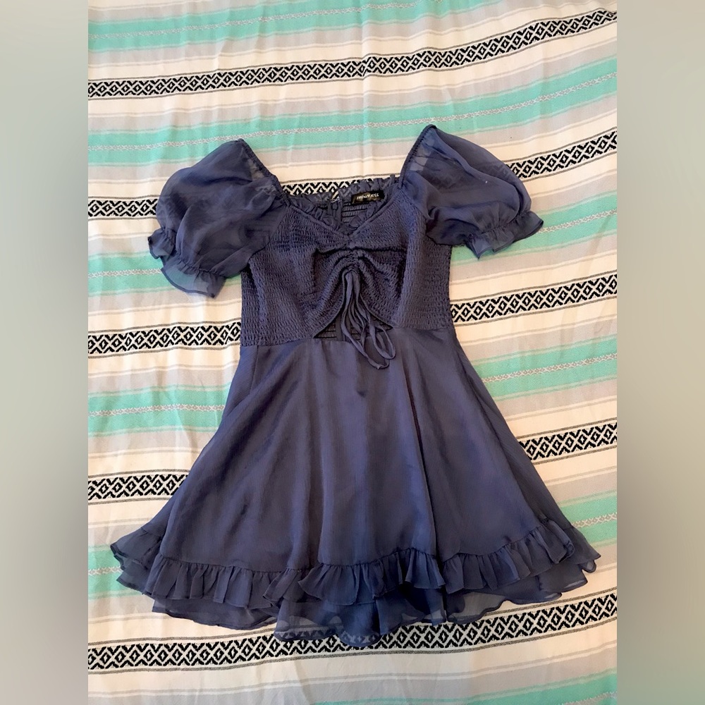 FRENCH KISS | Women's Puff Sleeve Tulle Princess Romper Dress